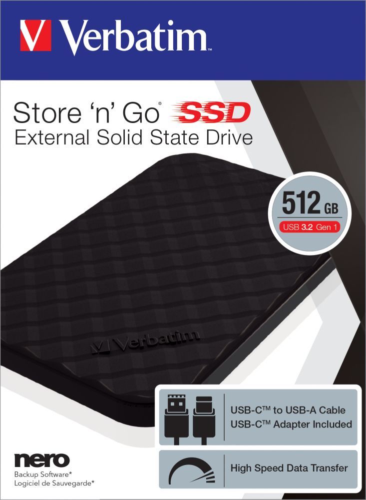 Verbatim SSD Portatile Store 'n' Go USB 3.2 GEN 1 512 GB [53250]