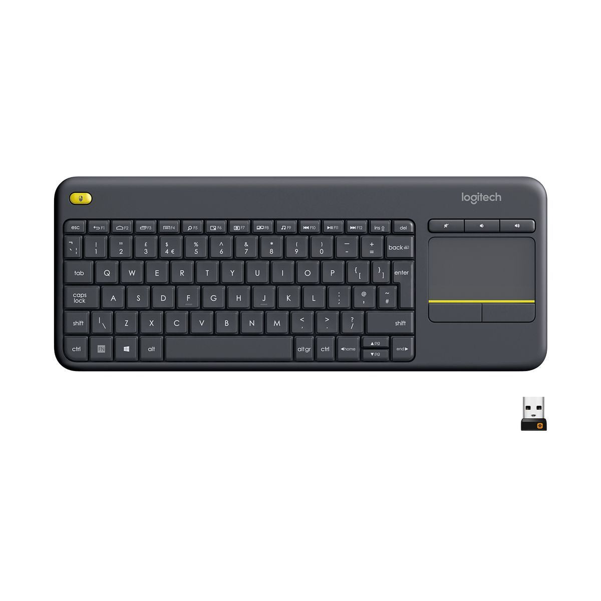 Logitech K400 Plus Tastiera Wireless Touch per tv [920-007135]