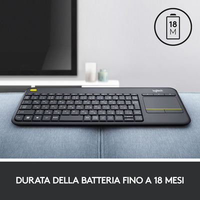 Logitech K400 Plus Tastiera Wireless Touch per tv [920-007135]