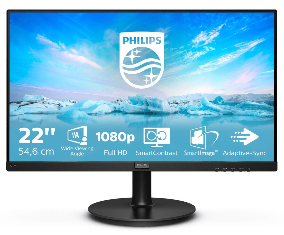 Philips V Line 221V8A/00 Monitor PC 54,6 cm (21.5") 1920 x 1080 Pixel Full HD LED Nero [221V8A/00]