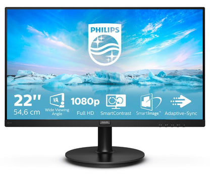 Philips V Line 221V8A/00 LED display 54,6 cm (21.5") 1920 x 1080 Pixel Full HD Nero [221V8A/00]