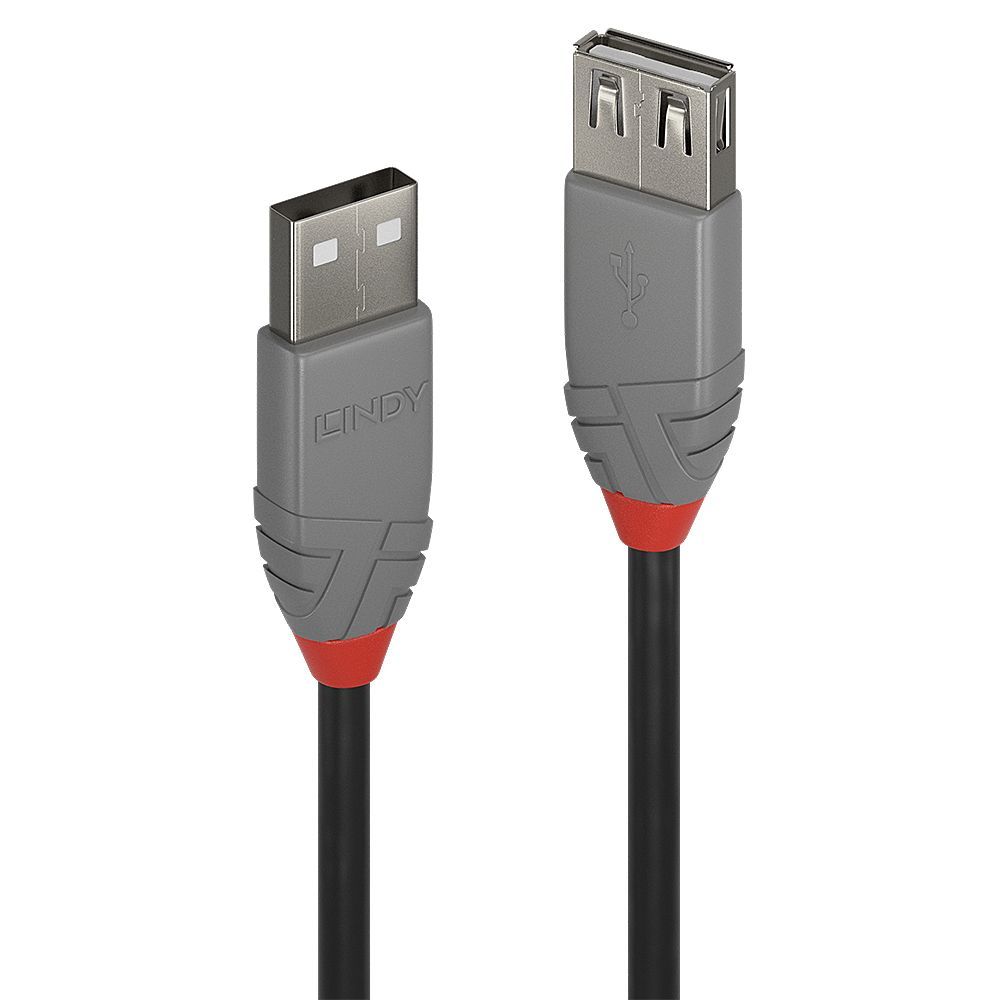 Lindy 36702 cavo USB 1 m USB 2.0 USB A Nero, Grigio [LINDY36702]