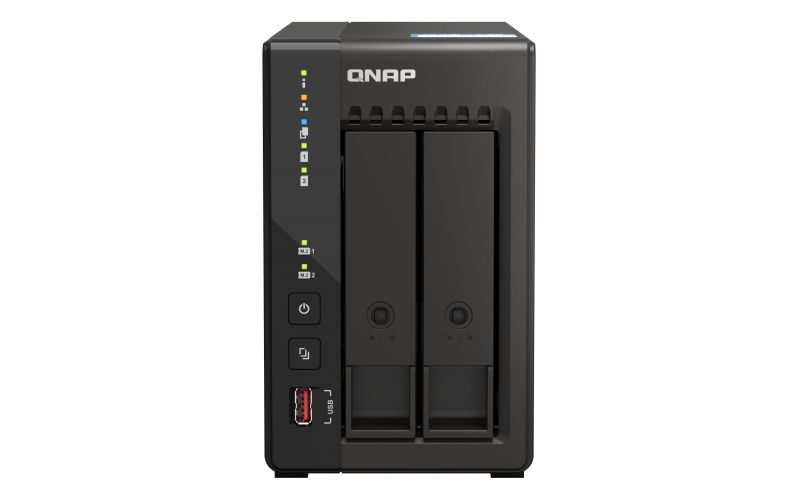 QNAP TS-253E NAS Tower Collegamento ethernet LAN Nero J6412 [TS-253E-8G]