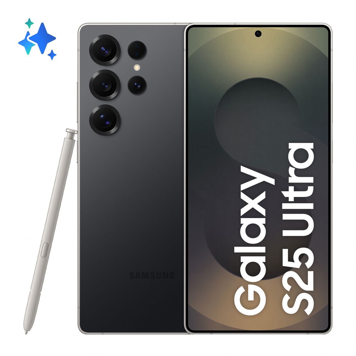 Samsung Galaxy S25 Ultra Smartphone AI, Display 6.9'' QHD+ Dynamic AMOLED 2X, Fotocamera 200MP, RAM 12GB, 256GB, 5.000 mAh, Titanium Black [SM-S938BZKDEUE]