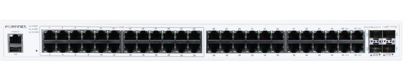 Fortinet FS-148F-POE switch di rete L2 Gigabit Ethernet (10/100/1000) Supporto Power over Ethernet (PoE) 1U Bianco [FS-148F-POE]