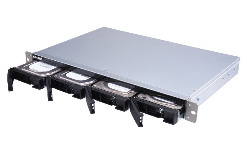 QNAP TL-R400S contenitore di unità di archiviazione Box esterno HDD/SSD Nero, Grigio 2.5/3.5" [TL-R400S]