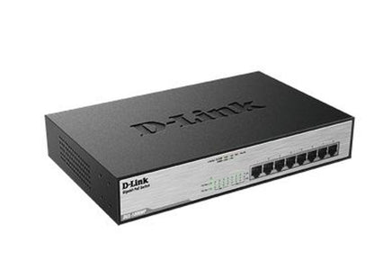D-Link DGS-1008MP switch di rete Non gestito Gigabit Ethernet (10/100/1000) Supporto Power over Ethernet (PoE) 1U Nero [DGS-1008MP]