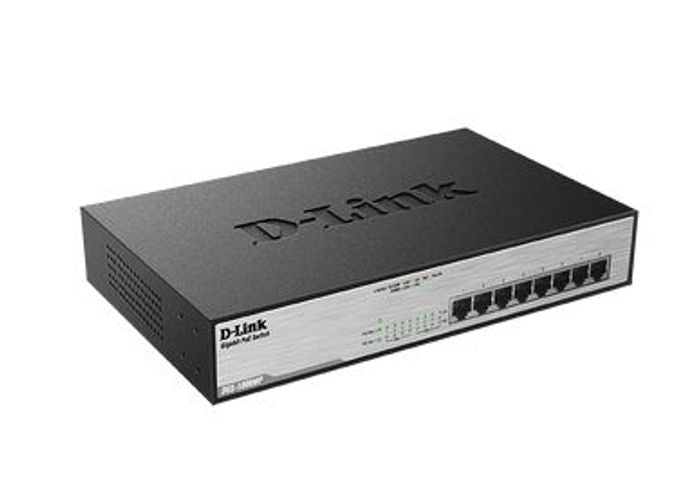 D-Link DGS-1008MP switch di rete Non gestito Gigabit Ethernet (10/100/1000) Supporto Power over Ethernet (PoE) 1U Nero [DGS-1008MP]