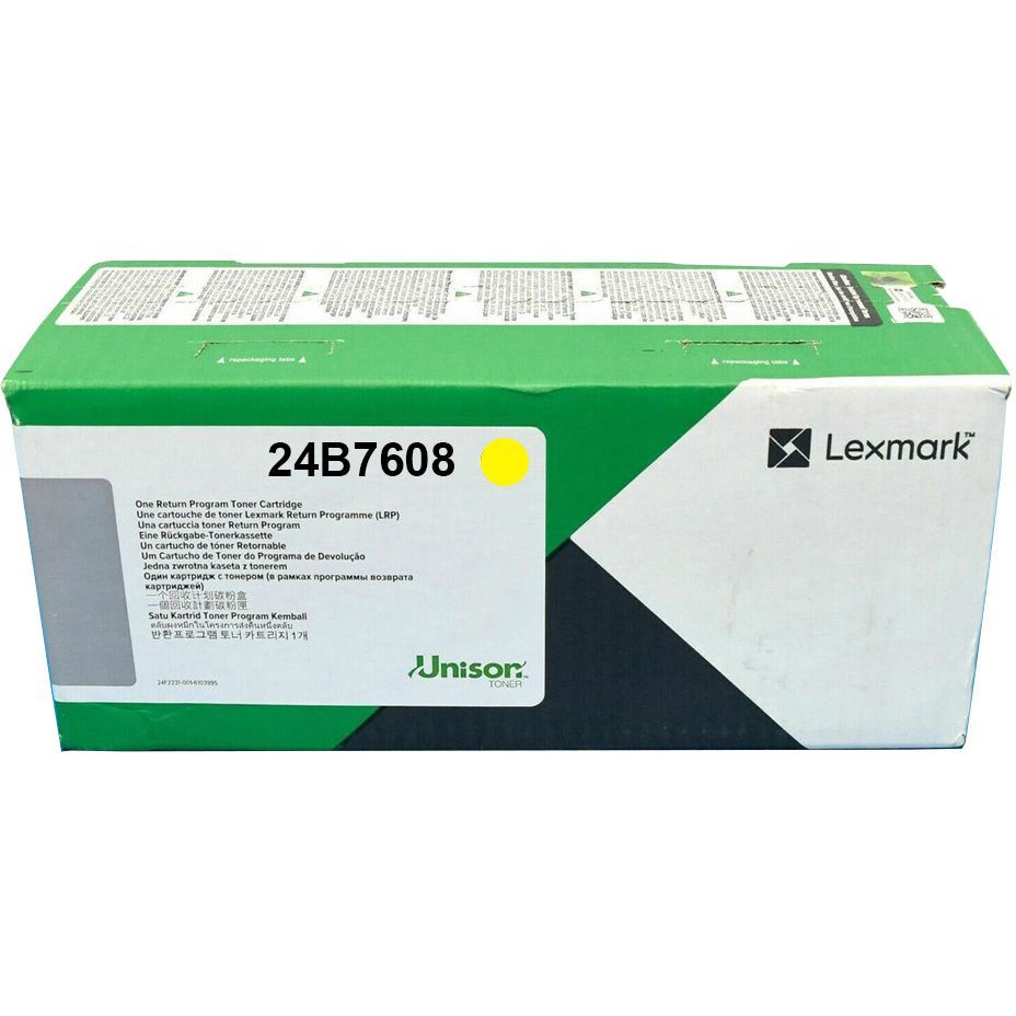 Lexmark 24B7608 cartuccia toner 1 pz Originale Giallo [24B7608]