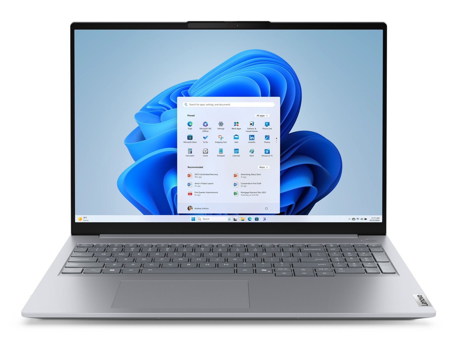 Lenovo ThinkBook 16 Intel Core Ultra 5 Computer portatile 40,6 cm (16") WUXGA 16 GB DDR5-SDRAM 512 GB SSD Wi-Fi 6E (802.11ax) Windows 11 Pro Italiano Grigio [21SK006QIX]