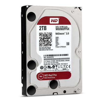 Western Digital Red Pro disco rigido interno 2 TB 7200 Giri/min 64 MB 3.5" Serial ATA III [WD2002FFSX]