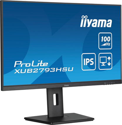 iiyama ProLite XUB2793HSU-B7 Monitor PC 68,6 cm (27") 1920 x 1080 Pixel Full HD LED Nero [XUB2793HSU-B7]