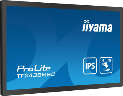 iiyama PROLITE Pannello A digitale 61 cm (24") LED 600 cd/m Full HD Nero Touch screen [TF2438MSC-B1]