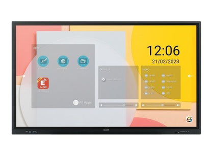 Sharp PN-LC752 Pannello piatto per segnaletica digitale 190,5 cm (75") LCD Wi-Fi 450 cd/m 4K Ultra HD Nero Touch screen Processore integrato Android 11 16/7 [60005892]