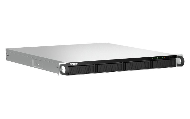 QNAP TS-464U-RP NAS Rack (1U) Intel Celeron N5095 8 GB DDR4 0 TB QNAP Turbo System Alluminio, Nero [TS-464U-RP-8G]