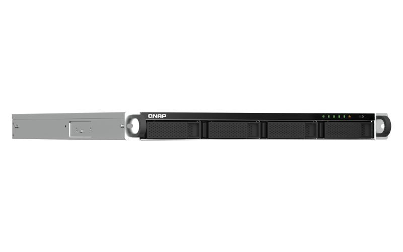 QNAP TS-464U-RP NAS Rack (1U) Intel Celeron N5095 8 GB DDR4 0 TB QNAP Turbo System Alluminio, Nero [TS-464U-RP-8G]