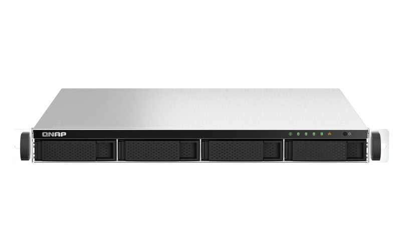 QNAP TS-464U-RP NAS Rack (1U) Intel Celeron N5095 8 GB DDR4 0 TB QNAP Turbo System Alluminio, Nero [TS-464U-RP-8G]
