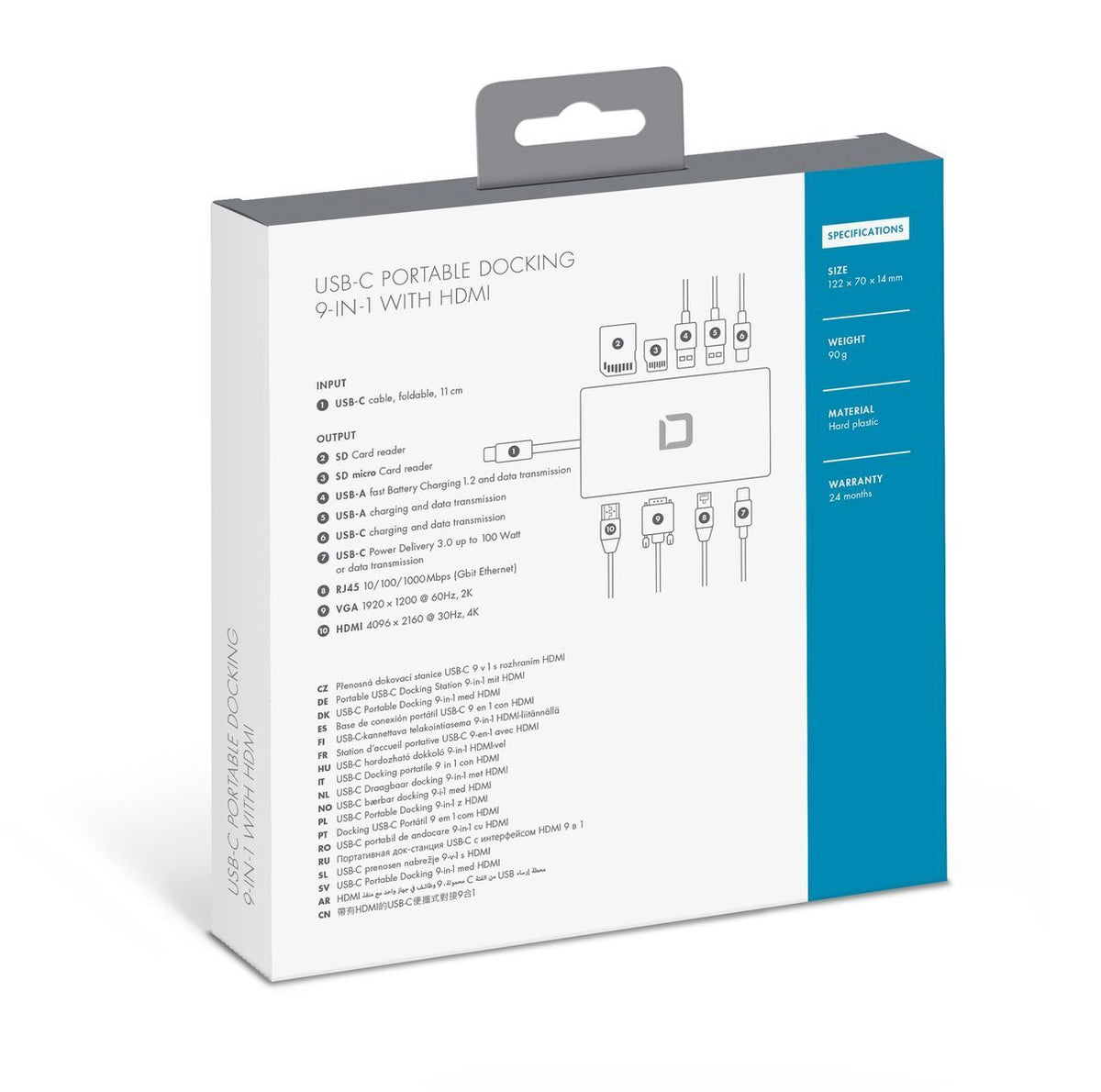 DICOTA D31729 replicatore di porte e docking station per laptop Bianco [D31729]