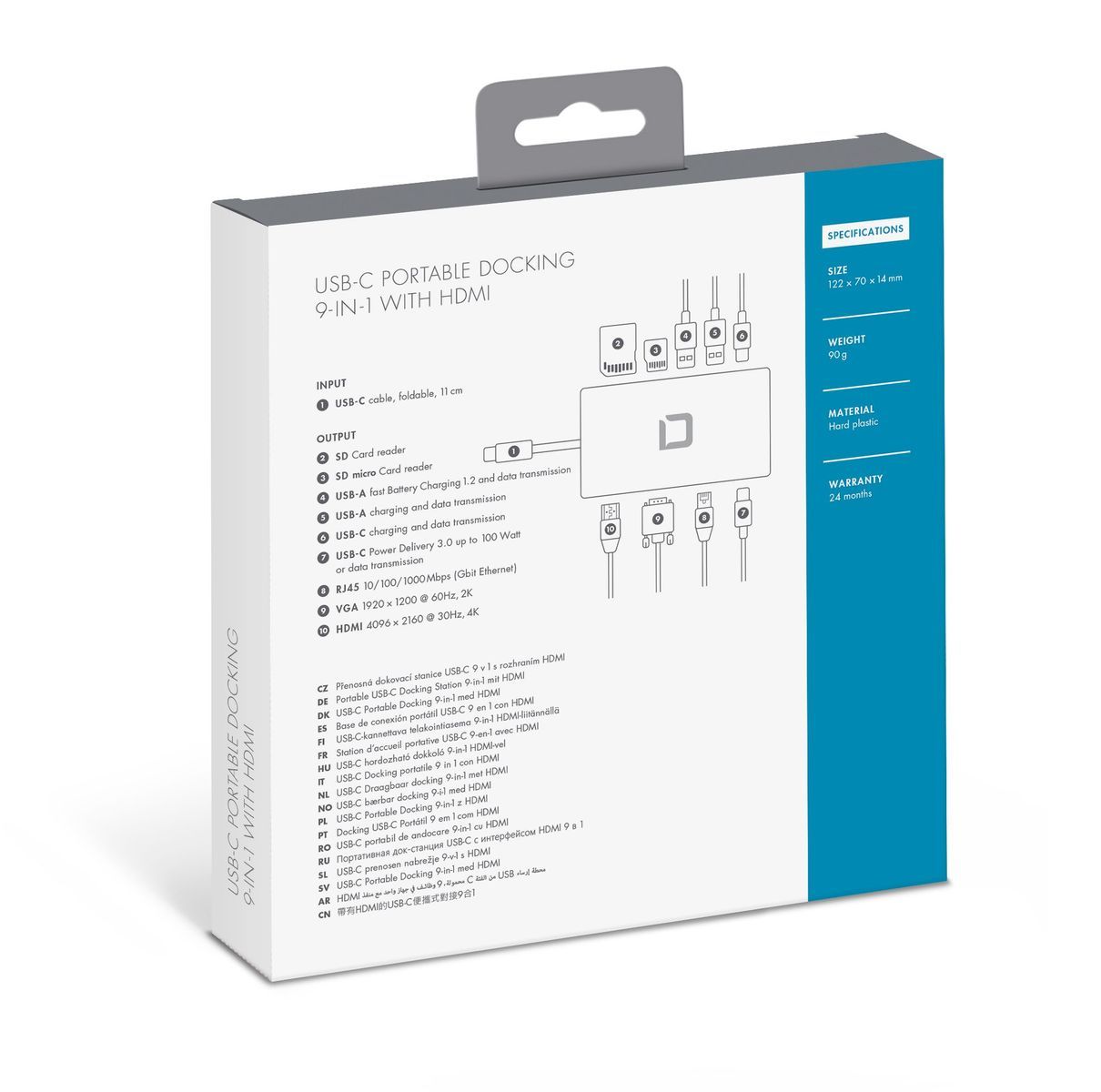 DICOTA D31729 replicatore di porte e docking station per laptop Bianco [D31729]