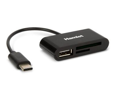 Hamlet XZR100UC lettore di schede USB 2.0 Type-C Nero [XZR100UC]