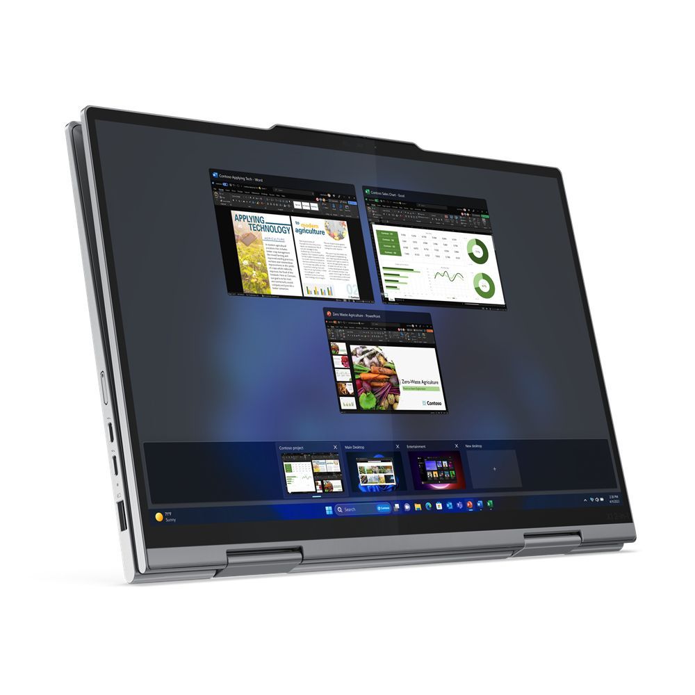 Lenovo ThinkPad X1 2-in-1 Gen 9 Intel Core Ultra 7 155U Ibrido (2 in 1) 35,6 cm (14") Touch screen WUXGA 16 GB LPDDR5x-SDRAM 1 TB SSD Wi-Fi 6E (802.11ax) Windows 11 Pro Grigio [21KE003TIX]