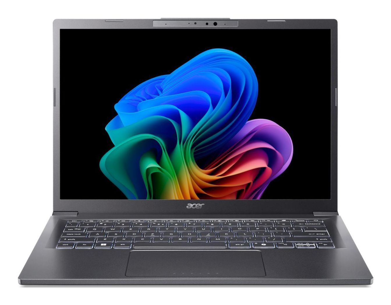 Acer Aspire 14 AI Intel Core Ultra 7 256V Computer portatile 35,6 cm (14") WUXGA 16 GB LPDDR5x-SDRAM 512 GB SSD Wi-Fi 6E (802.11ax) Windows 11 Home Grigio [NX.JFVET.003]