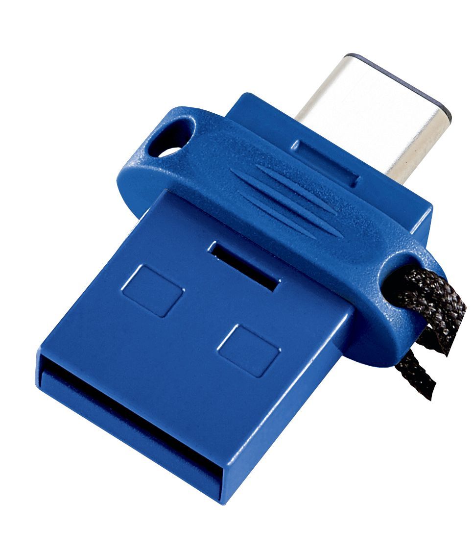 Verbatim Dual - Memoria USB 3.0 da 32 GB - USB-C / USB-A - Blu [49966]