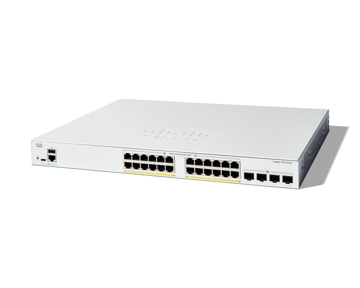 Cisco C1200-24FP-4X switch di rete Gestito L2/L3 Gigabit Ethernet (10/100/1000) Bianco [C1200-24FP-4X]
