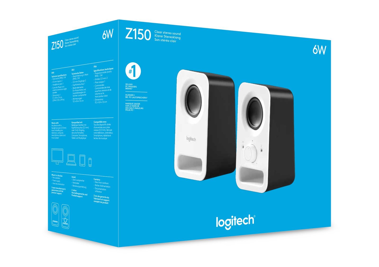 Logitech 980-000815 altoparlante Bianco Cablato 3 W [980-000815]