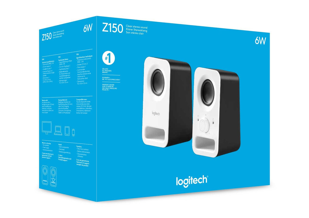 Logitech Z150 Bianco Cablato 3 W [980-000815]
