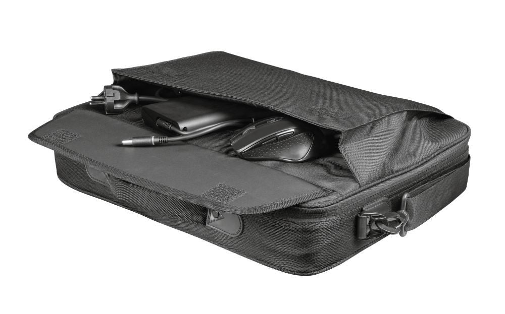 Trust Atlanta Borsa riciclata per laptop; adatta a laptop fino a 15.6 pollici - Nero [24189]