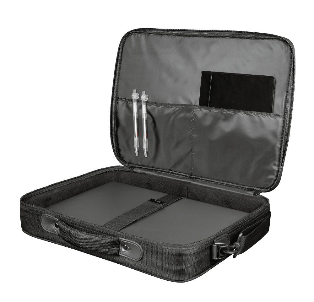 Trust Atlanta Borsa riciclata per laptop; adatta a laptop fino a 15.6 pollici - Nero [24189]