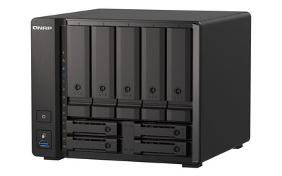 QNAP TS-H973AX NAS Tower Ryzen Embedded V1500B 32 GB DDR4 0 TB QuTS hero Nero [TS-H973AX-32G]