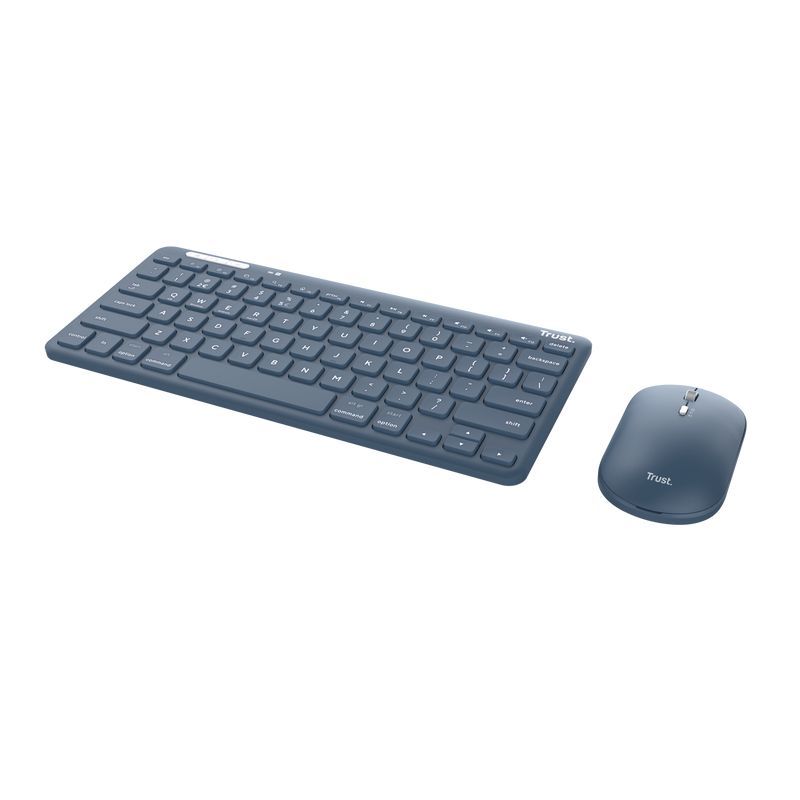 Trust Lyra tastiera Mouse incluso Universale RF senza fili + Bluetooth QWERTY Italiano Blu [24938]