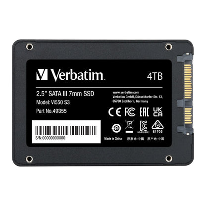Verbatim Vi550 S3 2.5" 4 TB Serial ATA III 3D NAND [49355]