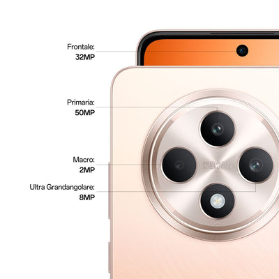 OPPO Reno12 F 4G AI Smartphone, Tripla fotocamera 50+8+2MP, Selfie 32MP, Display 6.67 120HZ AMOLED FHD+, 5000mAh, RAM 16 GB (8+8) + ROM 256GB, [Versione Italia], Amber Orange [0116090287] - ITPartners