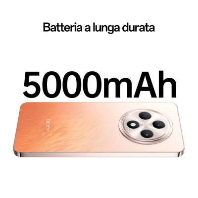 OPPO Reno12 F 4G AI Smartphone, Tripla fotocamera 50+8+2MP, Selfie 32MP, Display 6.67 120HZ AMOLED FHD+, 5000mAh, RAM 16 GB (8+8) + ROM 256GB, [Versione Italia], Amber Orange [0116090287] - ITPartners