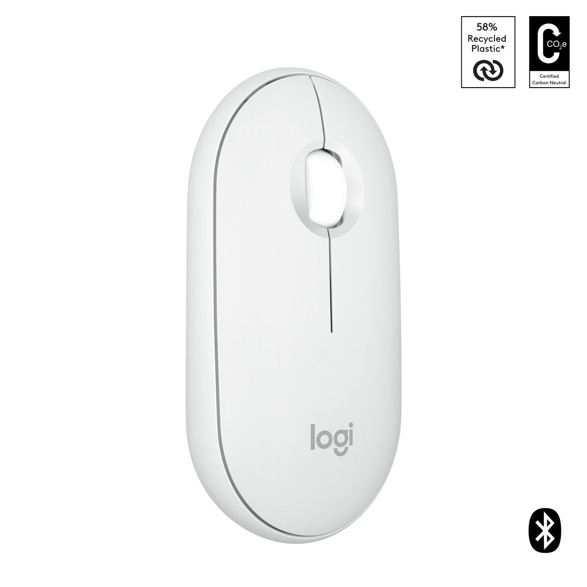 Logitech Pebble 2 M350s mouse Bluetooth (bianco) [910-007013]
