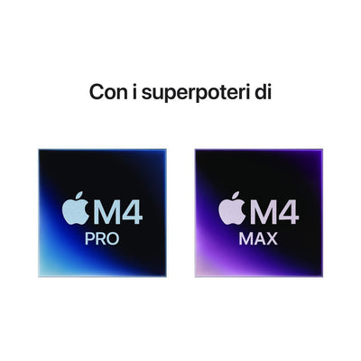 Apple MacBook Pro 16": Chip M4 Pro con cpu 14 core e gpu 20 core, 512GB SSD - Argento [MX2T3T/A]