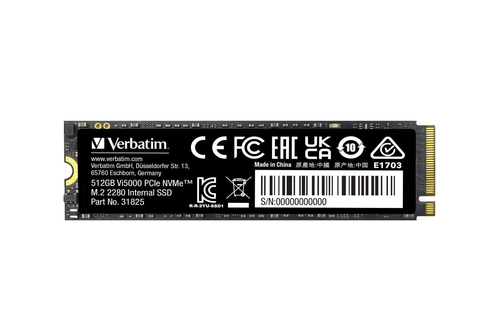 Verbatim Vi5000 M.2 512 GB PCI Express 4.0 3D NAND NVMe [31825]