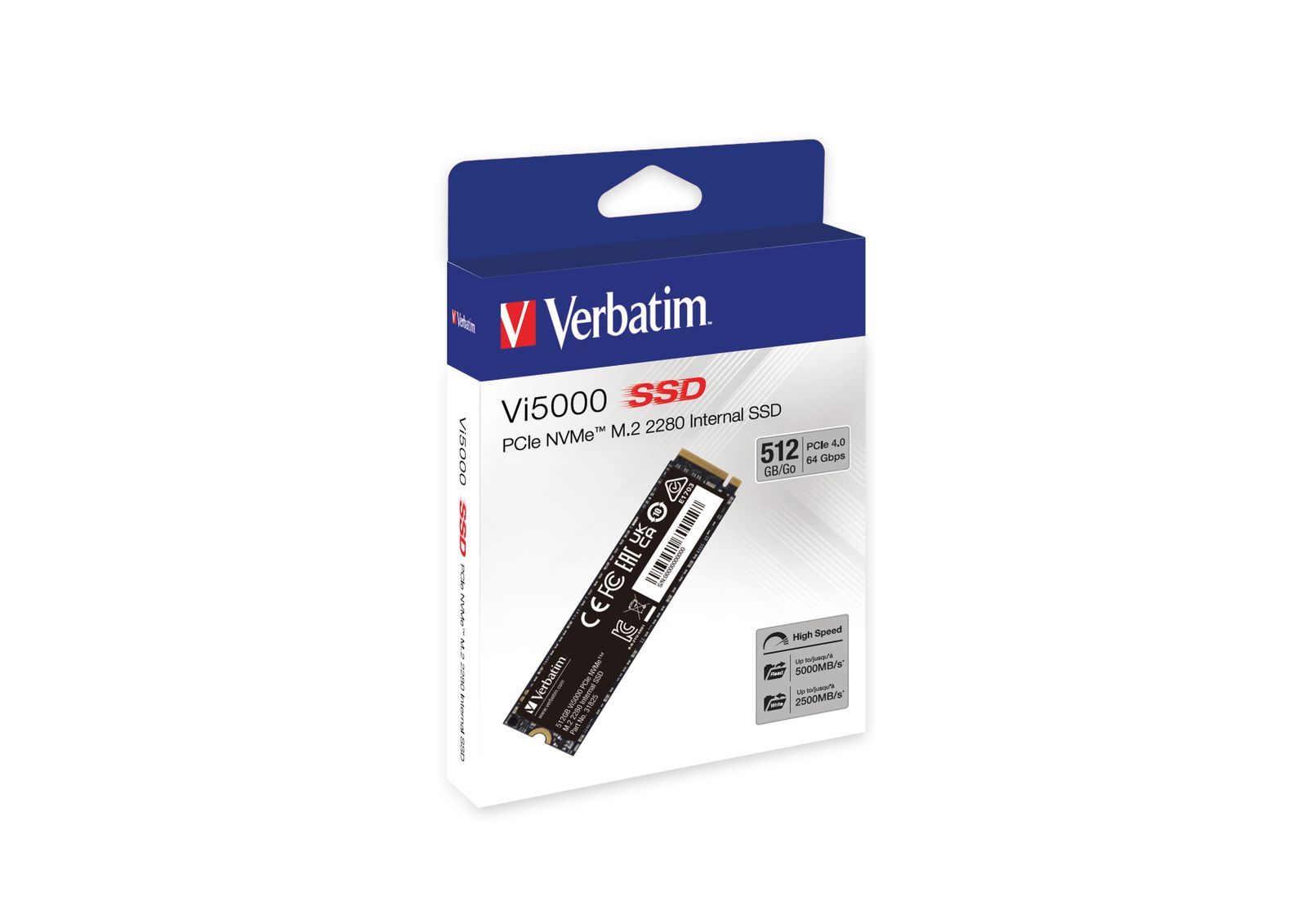 Verbatim Vi5000 M.2 512 GB PCI Express 4.0 3D NAND NVMe [31825]