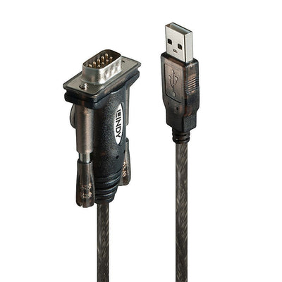 Lindy 42855 cavo seriale Grigio, Trasparente 1,5 m USB tipo A RS-232 [LINDY42855]