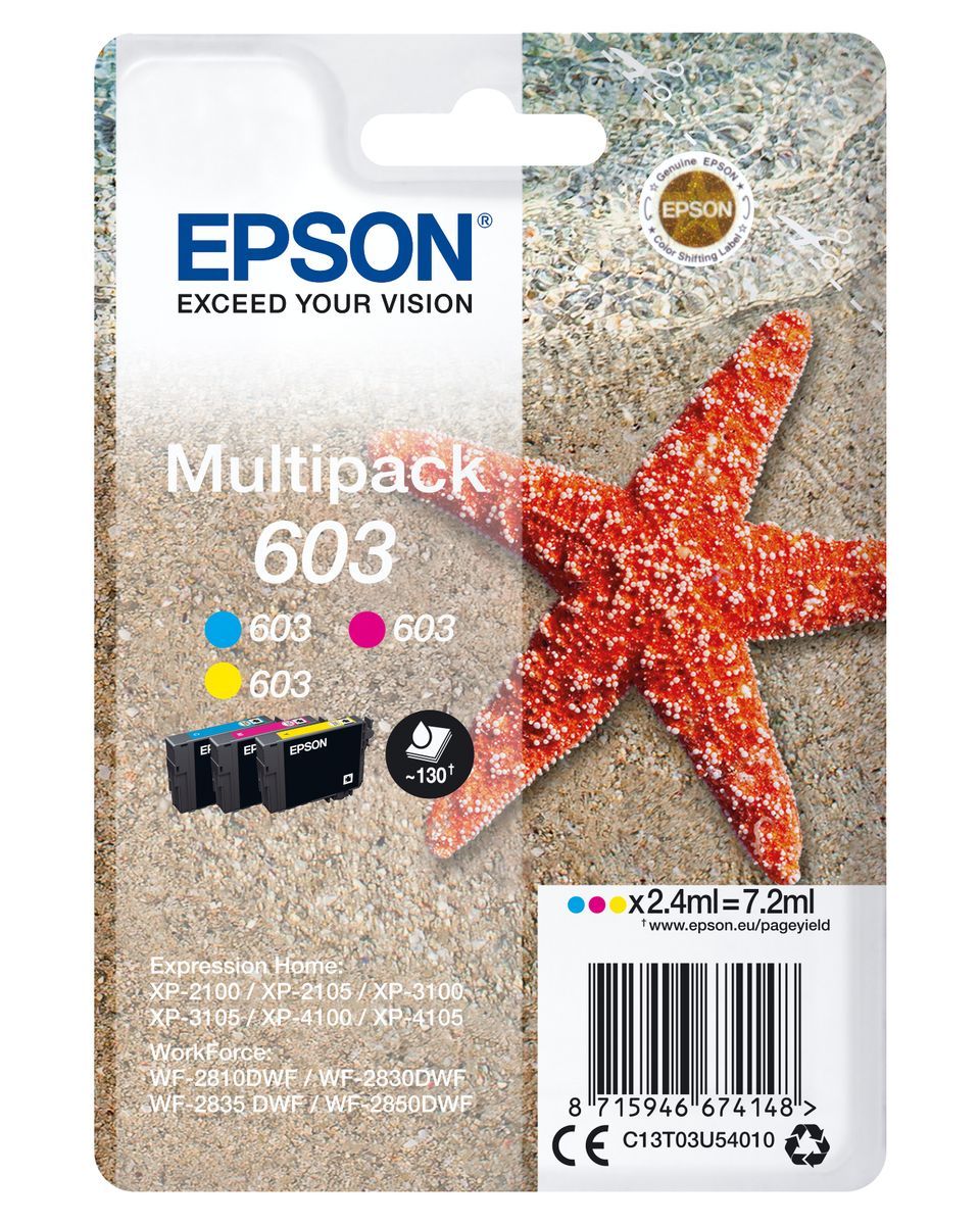 Epson Multipack 3-colours 603 Ink [C13T03U54010]