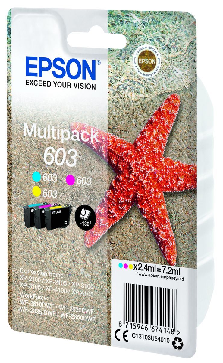 Epson Multipack 3-colours 603 Ink [C13T03U54010]