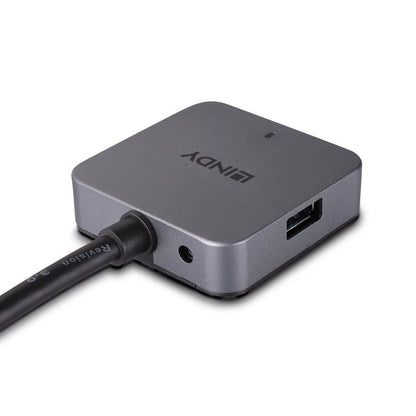 Lindy 43388 hub di interfaccia USB 3.2 Gen 1 (3.1 Gen 1) Type-A 5000 Mbit/s Nero, Grigio [LINDY43388]