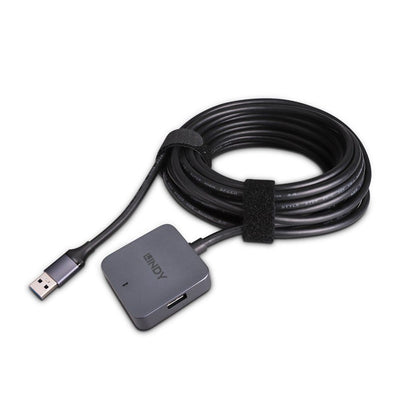 Lindy 43388 hub di interfaccia USB 3.2 Gen 1 (3.1 Gen 1) Type-A 5000 Mbit/s Nero, Grigio [LINDY43388]