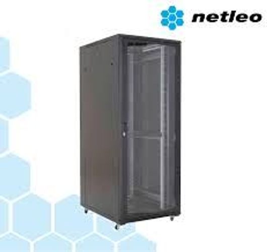 RACK 22U 600x600 H.1200 porta vetro + Ventole NERO [NL-AM6622-VC]