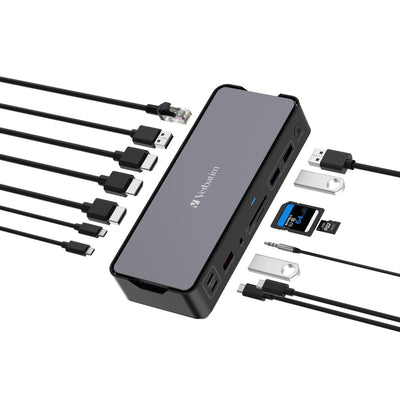 Verbatim CDS-15 Cablato USB 3.2 Gen 1 (3.1 Gen 1) Type-C Nero, Grigio [32171]