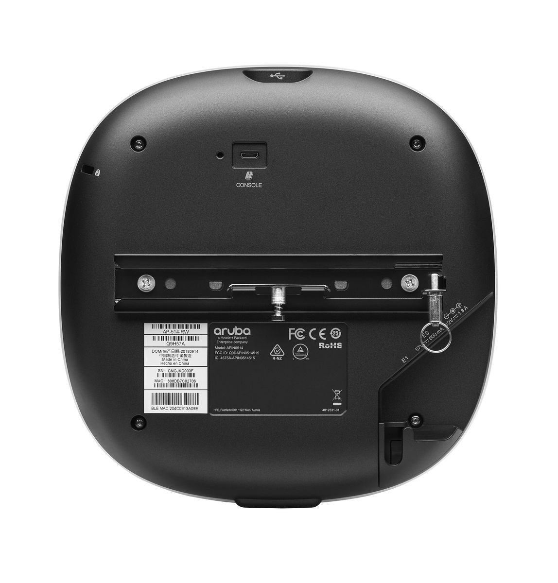 HPE Aruba Networking Aruba AP-514 (RW) 5375 Mbit/s Bianco Supporto Power over Ethernet (PoE) [Q9H57A]