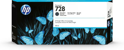 HP Cartuccia inchiostro nero opaco DesignJet 728, 300 ml [F9J68A]